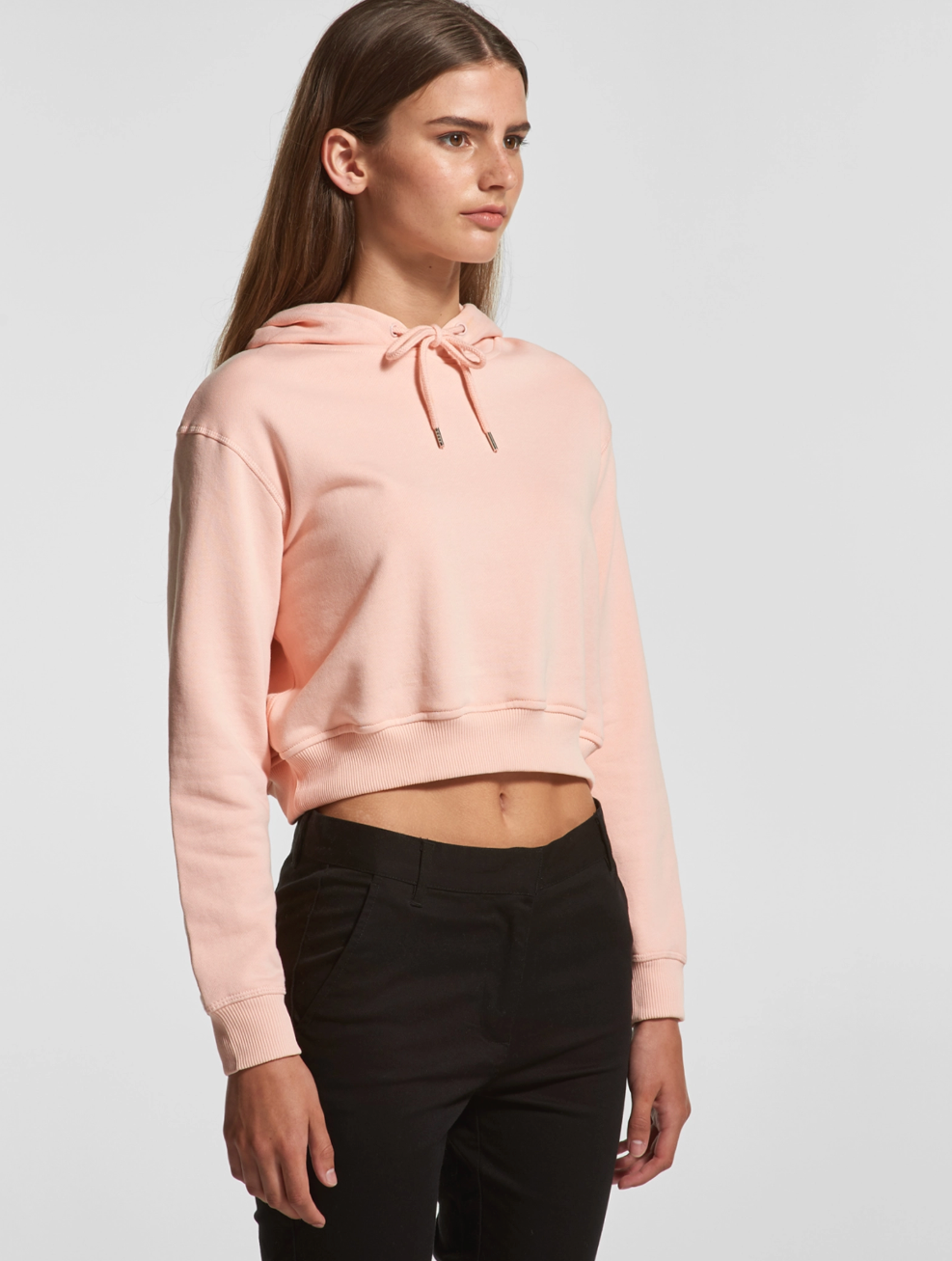 Women's Plain Crop Hoodie