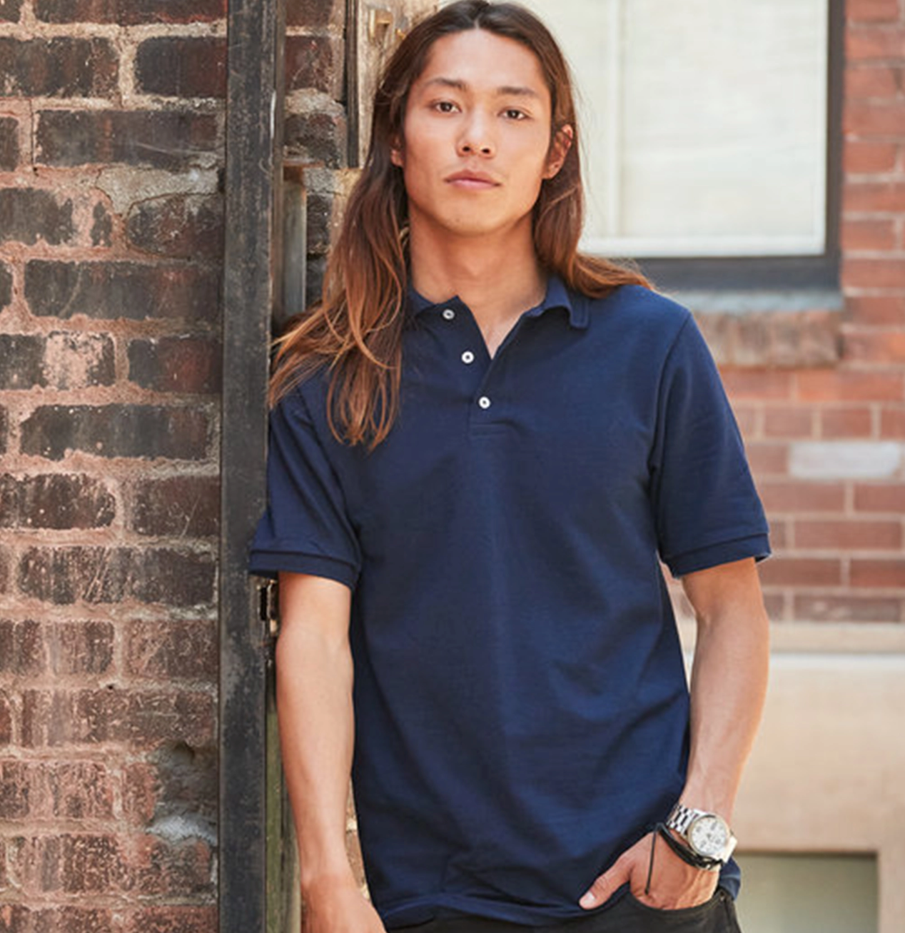 Promani Plain Cotton Pique Polo