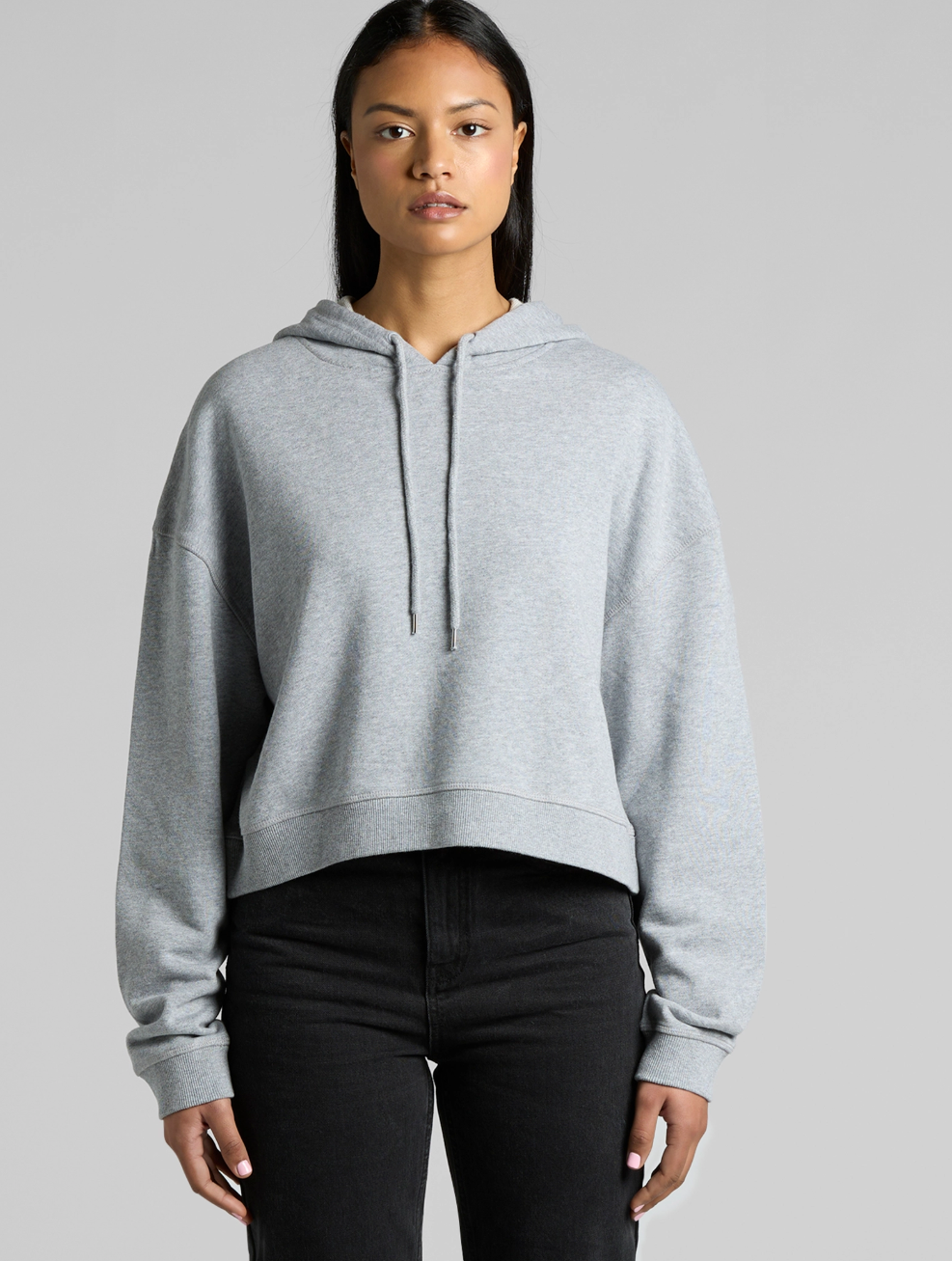 Women's Plain Crop Hoodie