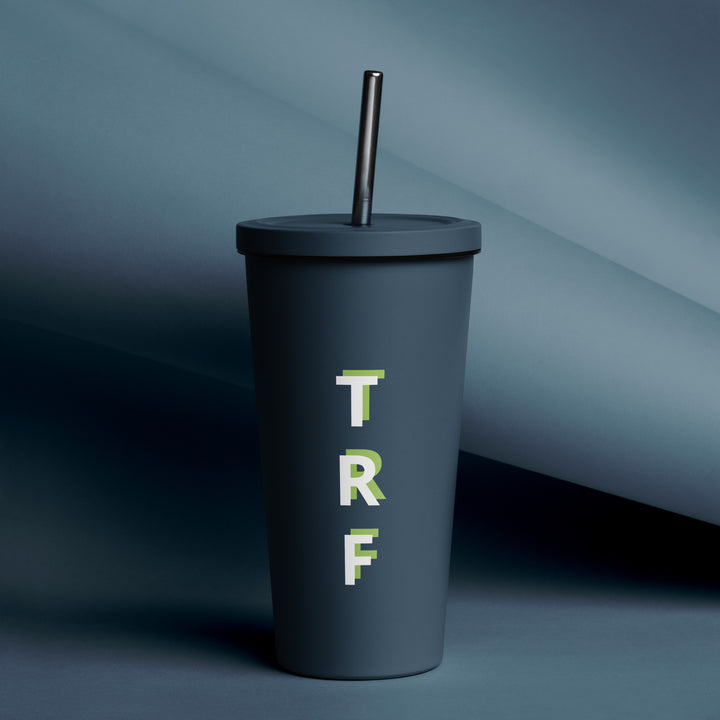 TRF Insulated tumbler with a straw