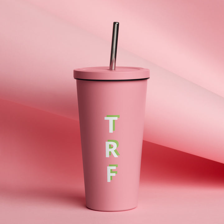 TRF Insulated tumbler with a straw