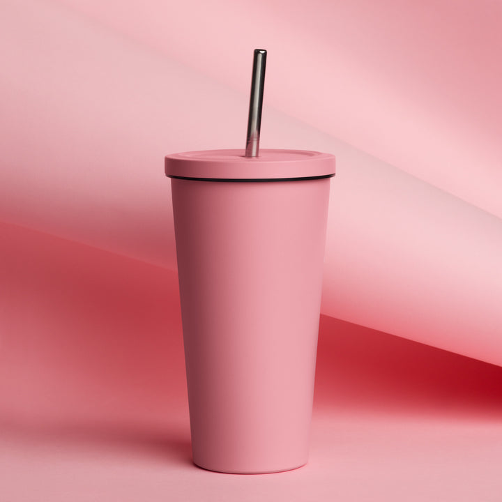 TRF Insulated tumbler with a straw